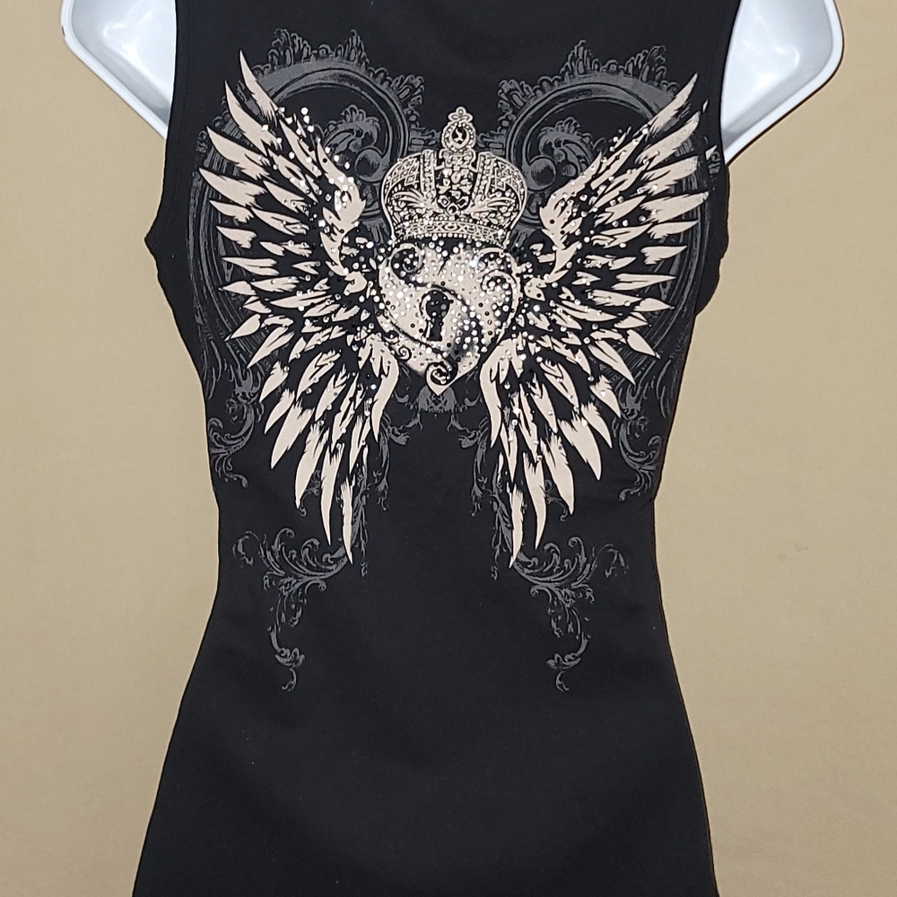 Black Graphic Tank Top - Picture 4 of 5
